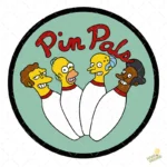 Logo Pin Pals Los Simpson Vector Emblema Bolos