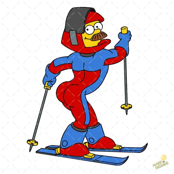 Ned Flanders Sky Sexy Vector Humor Simpson para Sublimación
