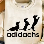 Vector Adidachs Perro Salchicha Parodia Deportiva para Sublimación