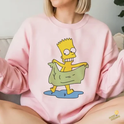 Vector Bart Simpson Sorprendido con Toalla de Baño
