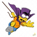 Vector Bartman Superhéroe Simpson Capa Morada
