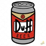 Vector Cerveza Duff Lata Emblema de Springfield
