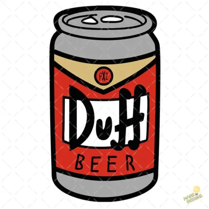 Vector Cerveza Duff Lata Emblema de Springfield