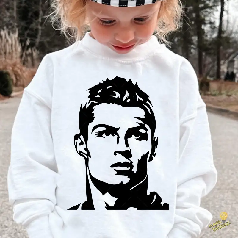 Vector Cristiano Ronaldo CR7 Rostro Silueta para Productos Personalizados Vector Cristiano Ronaldo CR7 Rostro Silueta para Productos Personalizados