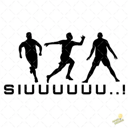 Vector Cristiano Ronaldo Celebración Siuuu para Sublimación