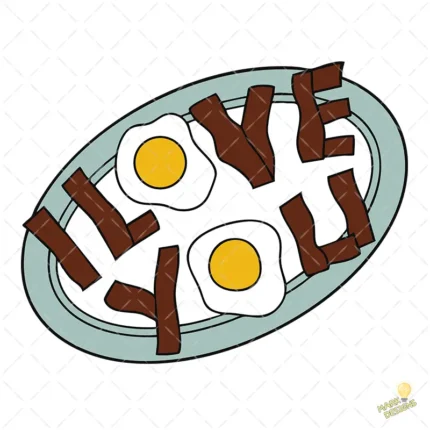 Vector Desayuno I Love You Simpson Diseño Romántico