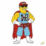 Vector Duffman El Hombre Duff Superhéroe de Fiesta