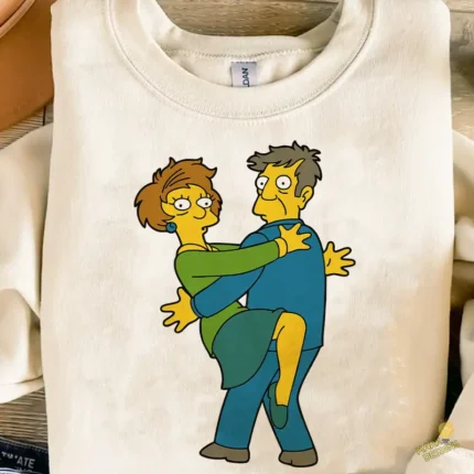 Vector Edna y Skinner Bailando Edición Romance Simpson