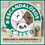 Vector Escandalosos Coffee Isologotipo Circular para Sublimación y Tazas