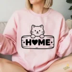 Vector Gatito Home Letrero Bienvenida para Sublimación y Madera