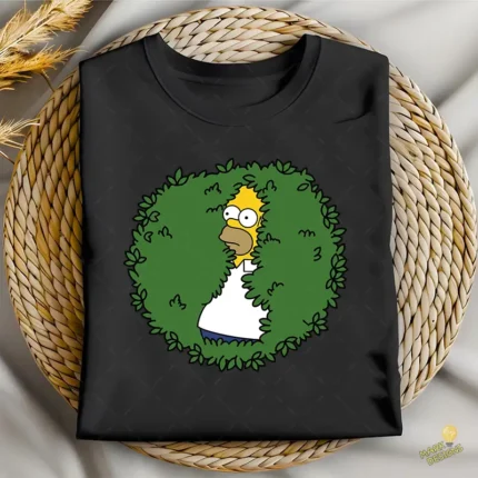 Vector Gratis Homero Escondido en Arbusto Estilo Meme