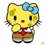 Vector Hello Kitty Bob Esponja Pantalones Cuadrados Fusión para Sublimación