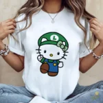 Vector Hello Kitty Luigi Super Mario Bros Gamer Mashup para Sublimación