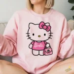 Vector Hello Kitty Vestida de Barbie con Cartera Mashup para Sublimación