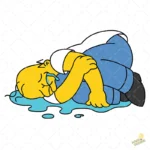 Vector Homer Simpson Llorando Meme Desesperación