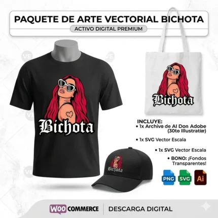 Vector Karol G Bichota Ilustración de Música Urbana para Sublimación