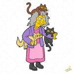 Vector Loca de los Gatos Simpson Edición Mascotas