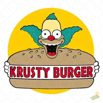 Vector Logo Krusty Burger para Sublimación y Estampados
