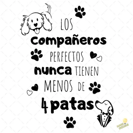 Vector Los Compañeros Perfectos Tienen 4 Patas para Sublimación