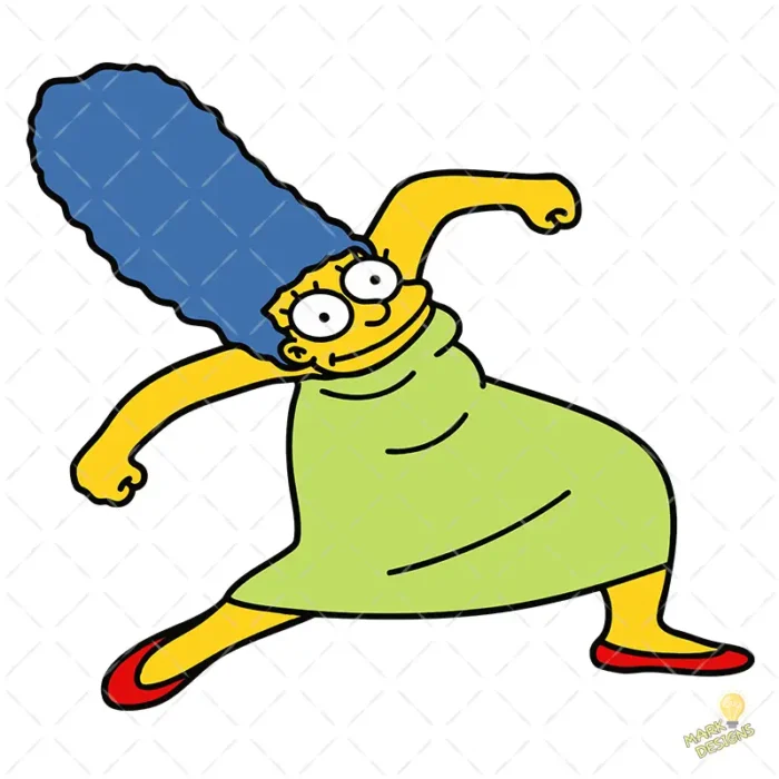 Vector Marge Simpson Bailando Meme Krump Divertido