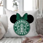 Vector Minnie Mouse Starbucks Coffee Isologotipo Circular para Sublimación