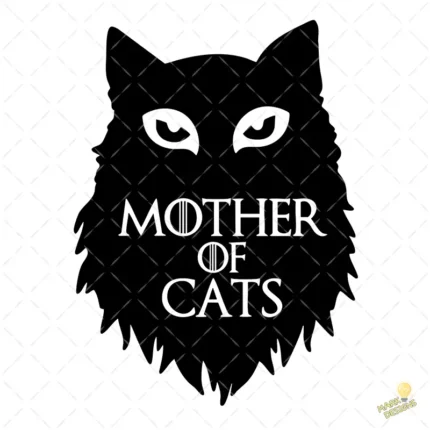 Vector Mother of Cats Parodia Juego de Tronos para Sublimación