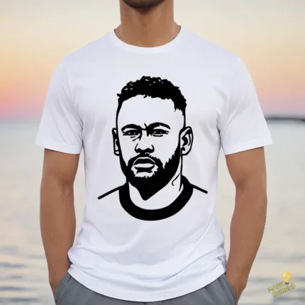 Vector Neymar Jr Rostro Silueta para Productos Personalizados
