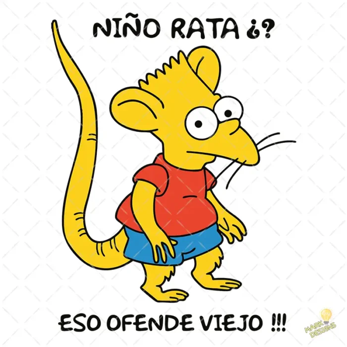 Vector Niño Rata Simpson Eso Ofende Viejo Meme