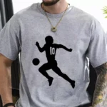 Vector Silueta de Maradona Jugador de Fútbol 10 para Estampados
