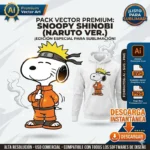 Vector Snoopy Naruto Uzumaki Anime Mashup Colección para Sublimación