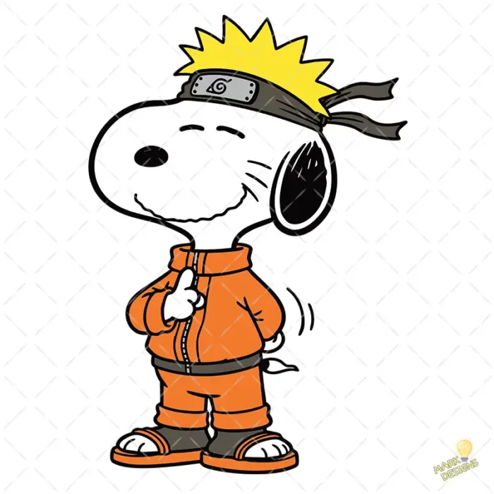 Vector Snoopy Naruto Uzumaki Anime Mashup Colección para Sublimación