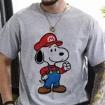 Vector Snoopy Vestido de Super Mario Bros Mashup para Sublimación