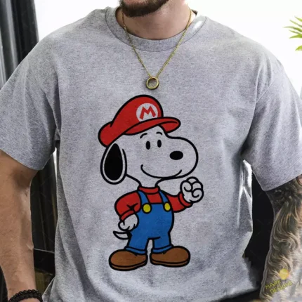 Vector Snoopy Vestido de Super Mario Bros Mashup para Sublimación