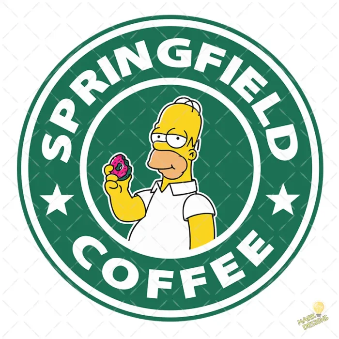Vector Springfield Coffee Homer Parodia Starbucks