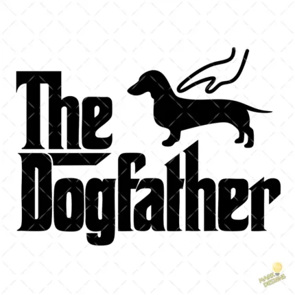 Vector The Dogfather Perro Salchicha Parodia El Padrino para Sublimar