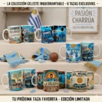 Pack 6 Plantillas para Tazas Selección Uruguaya - Sublimación PNG - Image 3