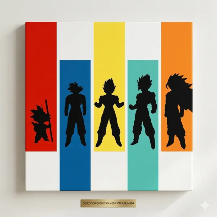 Vector Anime Goku Evolución Bloques Color Pack Digital Sublimación