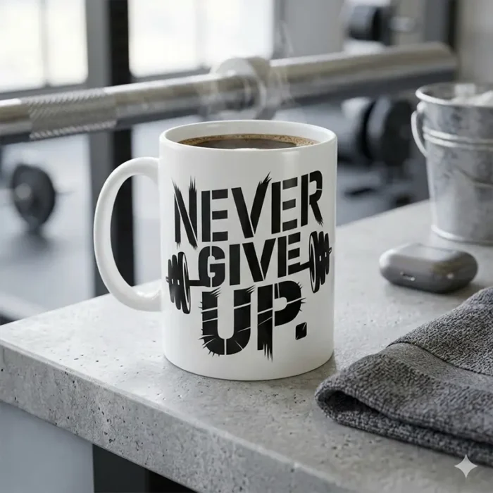 Vector Fitness Never Give Up Gym Pack Digital para Sublimación