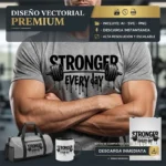Vector Fitness Stronger Every Day Gym para Sublimación
