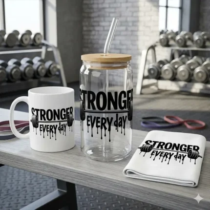 Vector Fitness Stronger Every Day Gym para Sublimación