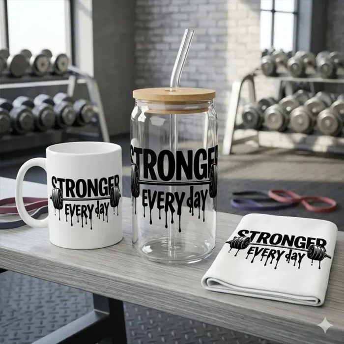 Vector Fitness Stronger Every Day Gym para Sublimación