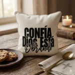 Vector Frase Cristiana Confía Dios Está Obrando Sublimación