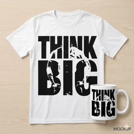 Vector Frase Motivacional Think Big Pack Digital