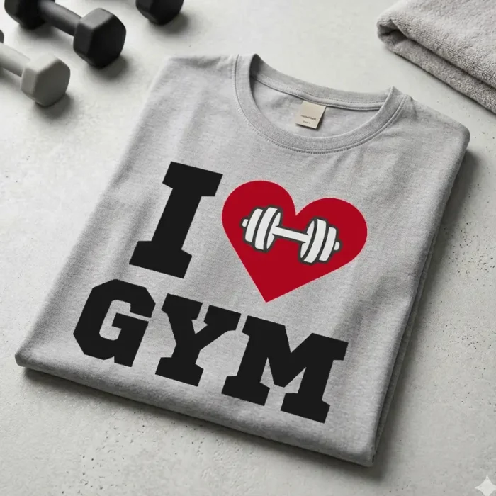 Vector Free Fitness I Love Gym Corazón Pack Digital para Sublimación