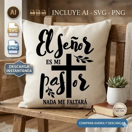 Vector Logo El Señor Es Mi Pastor Nada me Faltará