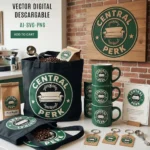 Vector Logo Premium Central Perk Coffee Starbucks