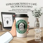 Vector Logo Premium Daria Sarcasm and Coffee Starbucks