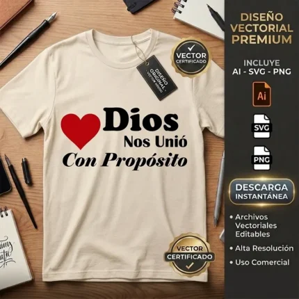 Vector Logo Premium Dios Nos Unió Con Propósito