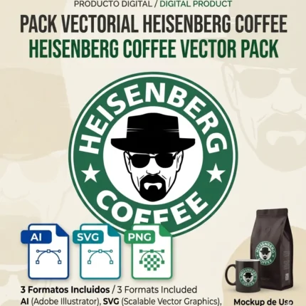 Vector Logo Premium Heisenberg Coffee Starbucks
