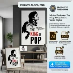 Vector Logo Premium Michael Jackson King of Pop